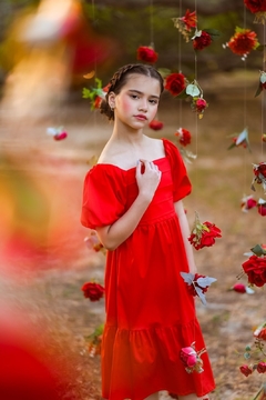 Vestido Mayla MIDI Vermelho - loja online
