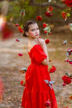 Vestido Mayla MIDI Vermelho na internet