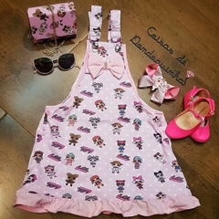 Jardineira Vestido Bonecas