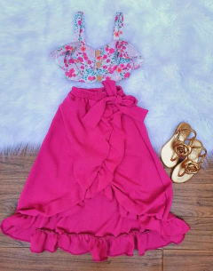 Conjunto Mullet Pink Floral - Coisas de Dondoquinha
