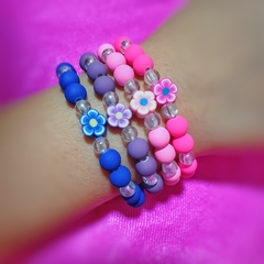 Kit 4 Pulseiras Florzinhas