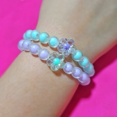 Kit 2 Pulseiras Candy Colors Florzinhas