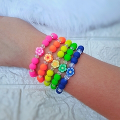 Kit 5 Pulseiras Neon Cores - comprar online