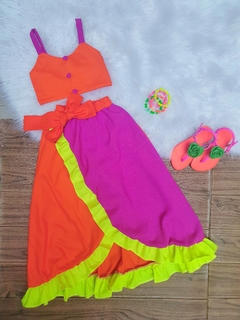 Conjunto Mullet Neon Laranja, Pink e Amarelo - comprar online
