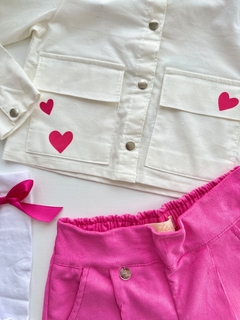 Imagem do Conjunto Stitch Branco e Pink