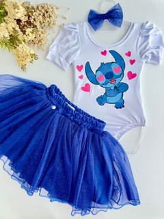 Conjunto Stitch Tutu com Brilho (Acompanha Laço de Cabelo) (cada) - comprar online