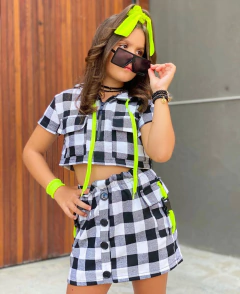 Conjunto Xadrez Bolsinhos Neon - comprar online