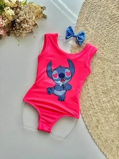 Conjunto Stitch Pink (Acompanha Laço de Cabelo) na internet