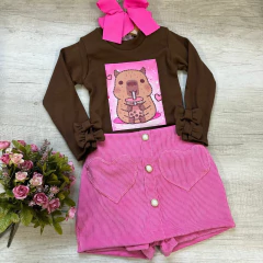 Conjunto Capivara (Short Saia e Blusa) - comprar online
