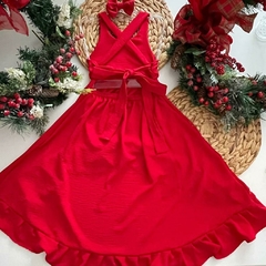 Vestido Mullet Vermelho Leticia (Acompanha Laço de Cabelo) - comprar online