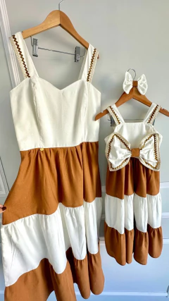 Vestido Giulia Mãe e Filha (Acompanha Laço de Cabelo) (cada) - Coisas de Dondoquinha