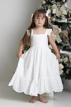 Vestido Branco Laise Maya (Acompanha Laço de Cabelo)