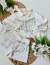 Conjunto Boiadeira Off White com Franja Paetê Prata (Camisa + Shorts + Laço de Cabelo)