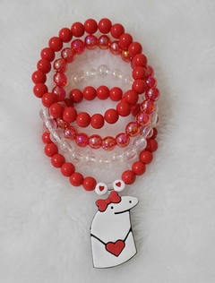 Kit Vermelho Pulseiras Bentô - comprar online