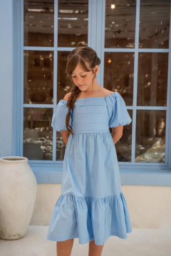 Vestido Mayla MIDI Azul na internet