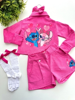 Conjunto Stitch Pink Veludo - comprar online