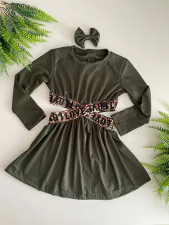 Vestido Verde Love Manga Longa