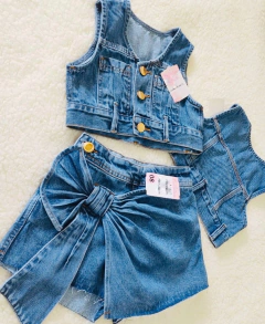 Conjunto Jeans Laço