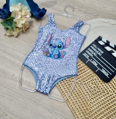 Conjunto Body Stitch em Paetê + Saia Tutu Azul na internet