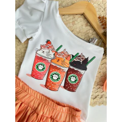 Conjunto Coffee (Acompanha Laço de Cabelo) - Coisas de Dondoquinha