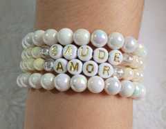 Kit 4 Pulseiras Saúde e Amor