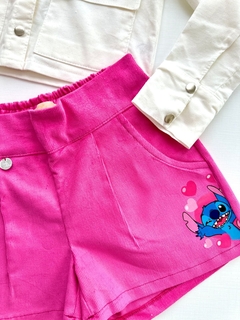 Conjunto Stitch Branco e Pink - comprar online