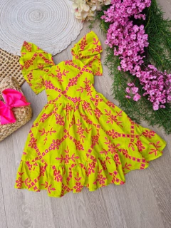 Vestido Laise Pink e Verde - comprar online