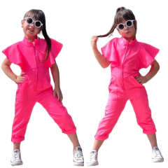 Imagem do Macacão Frufru Rosa Neon