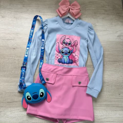 Conjunto Stitch Azul e Rosa - comprar online