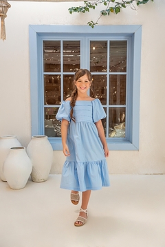 Vestido Mayla MIDI Azul - comprar online