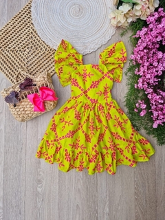 Vestido Laise Pink e Verde na internet