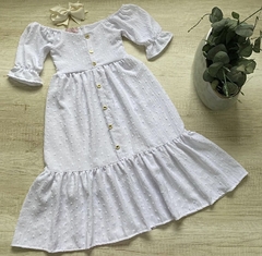Vestido Branco Crepe Fábula