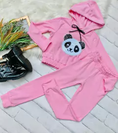 Conjunto Moletinho Rosa Panda