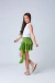 Conjunto Infantil Nanda (blusa branca +saia verde babado) na internet