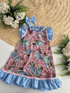 Vestido Hortencia (Acompanha Laço de Cabelo)