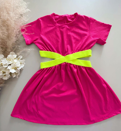 Vestido Pink com Elástico Neon - comprar online