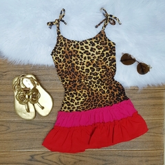 Vestido Oncinha Babado