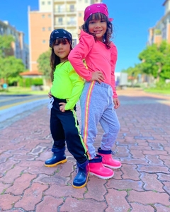Conjunto Manga Longa Rosa Neon - comprar online