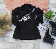 Chemise Preta Manga Longa