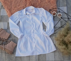 Chemise Branca Manga Longa