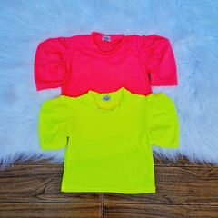 Blusa Neon Manga Princesa