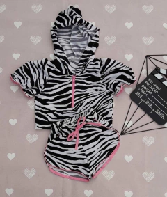Conjunto Zebrinha com Capuz (Blisa + Short)
