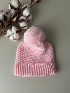 Gorro com Pompom Rosa