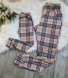 Calça Jogger Moletinho Xadrez Inspired