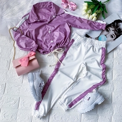 Conjunto Branco e Lilás - comprar online
