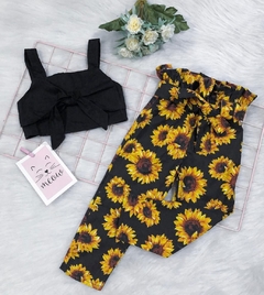 Conjunto Girassol (Calça Clochard e Cropped)