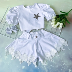 Conjunto Festa Branco Godê Estrela