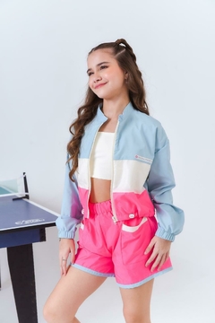 Trijunto Giulia Rosa Azul e Branco