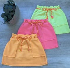Short Saia Moletinho Neon