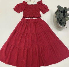 Conjunto Lastex Laise Vermelho
